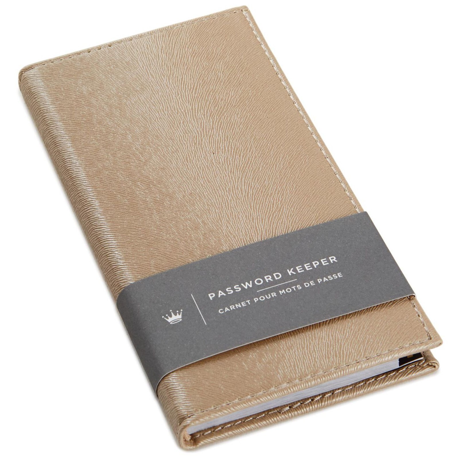 Hallmark Beautiful Textured Taupe Password Keeper, 3.25″ x 6.25″