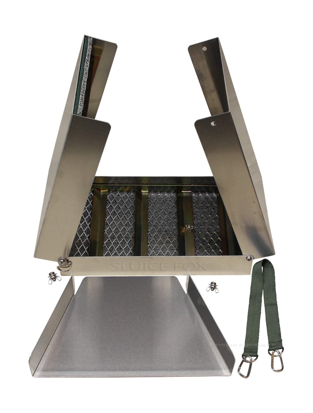 Complete Gold Mining Kit; Folding 50 inch Gold Sluice Box; Gold Prospecting E…
