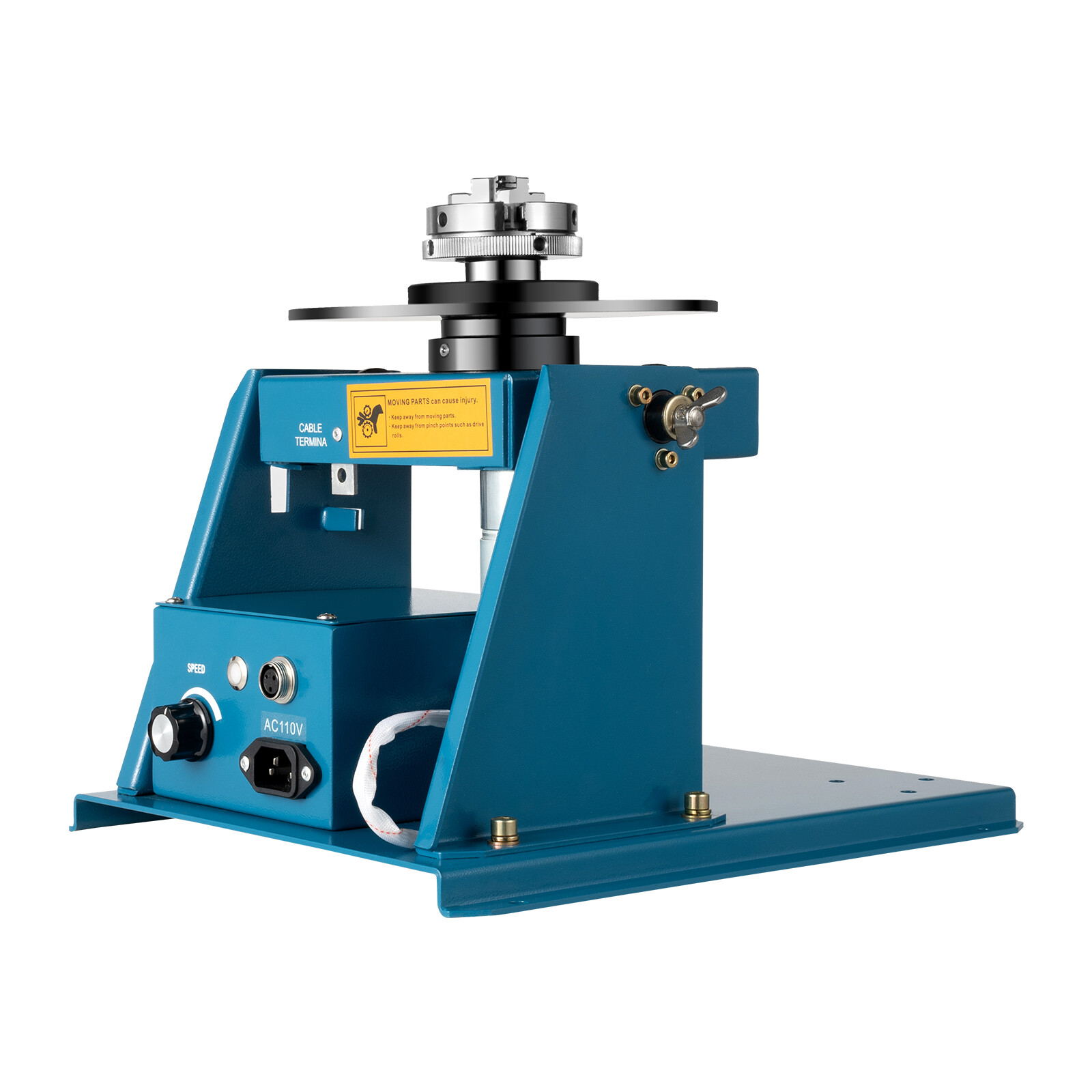 10kg Rotary Welding Positioner 7″ Turntable Table 3 Jaw Lathe Chuck 2-20rpm