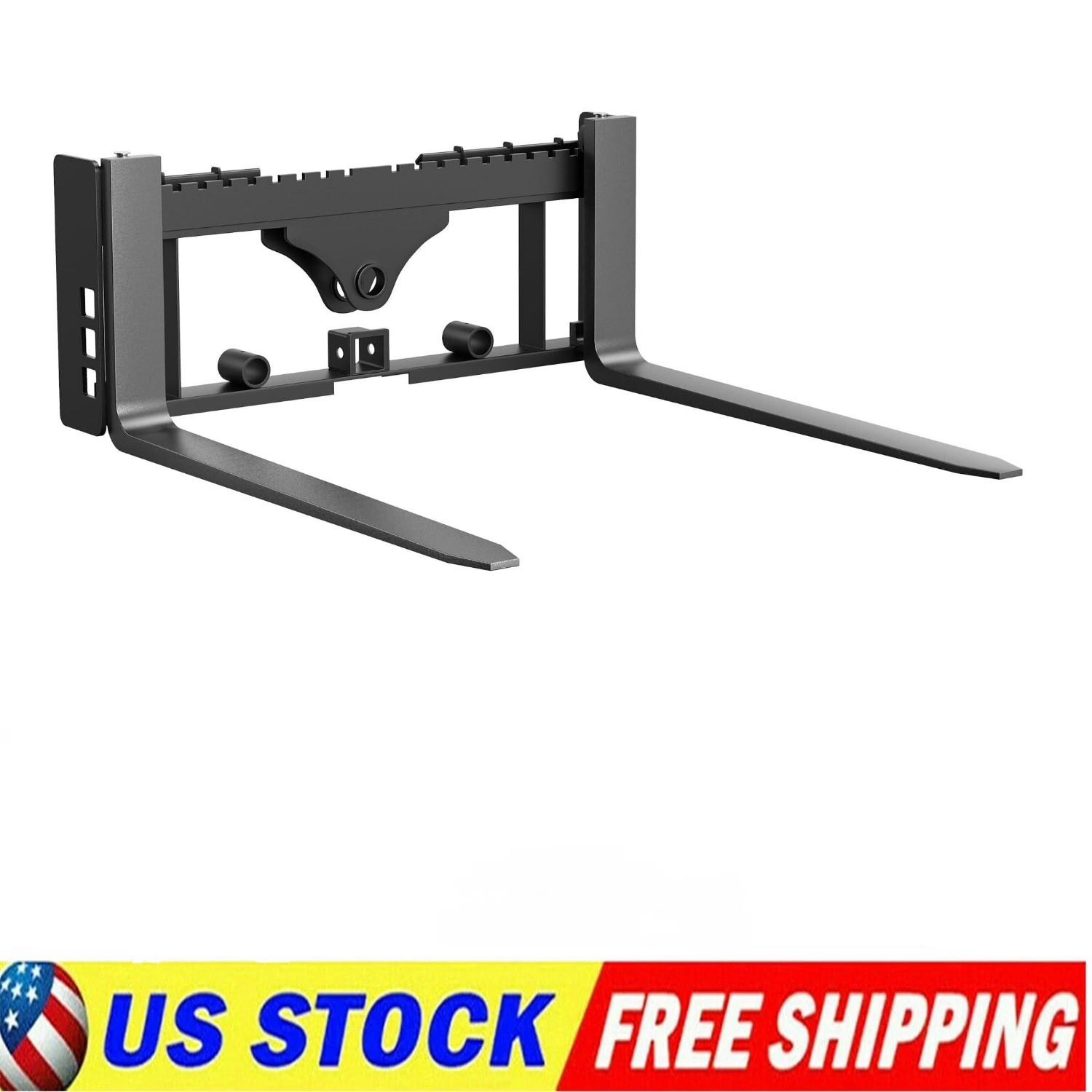 Skid Steer Pallet Fork Frame Attachment, 42″ Fork & 45″ Frame, 4000lbs Capacity