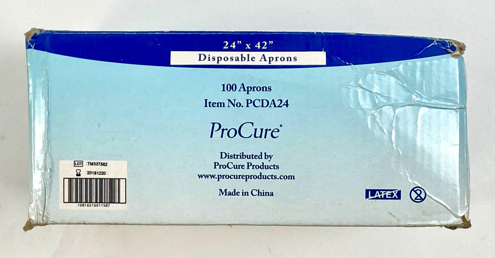 ProCure Disposable Poly Aprons 24 x 42 Inch 100 per Pack Set of 3