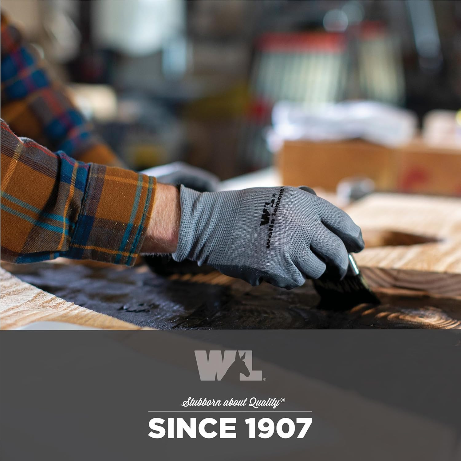 Wells Lamont Pack Nitrile Work Gloves | Lightweight, Abrasion Resistant, Blue/Gr