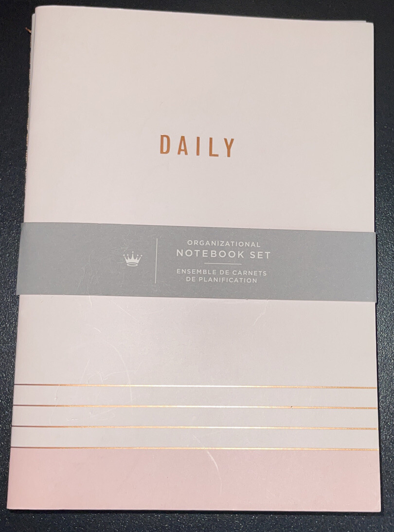3 Hallmark Organizational Notebooks Daily / Goals/ To Do New 5×7 40 Pages Each