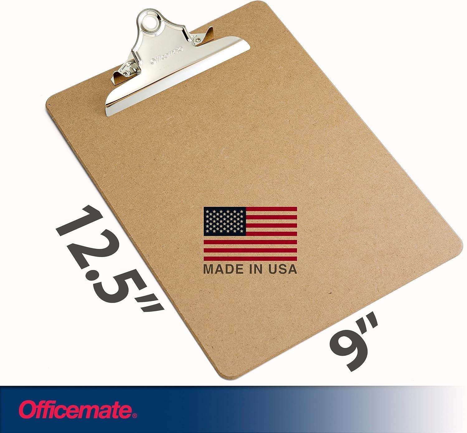 Eco-Friendly Recycled Wood Clipboard with Rust-Resistant Clip – 9 x 12.5 Inches