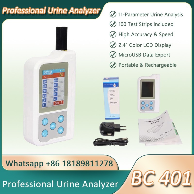 BC401 Professional Urine Analyzer Fast Accurate Urine Testing w 100 test Strips