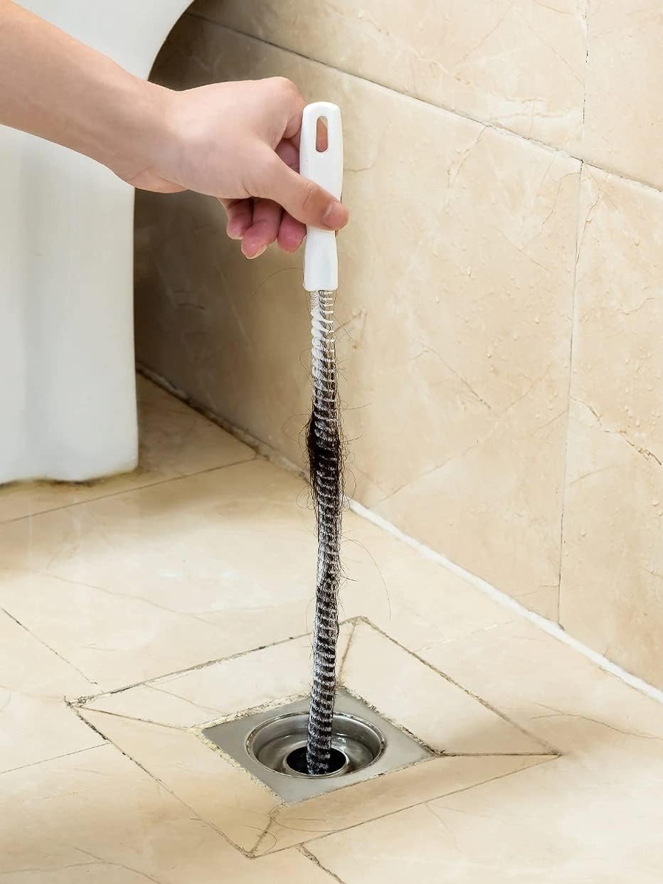 2-Piece Flexible Drain Brush Sink Unblocker Elastic Hose Pipe Straw Cleaning …