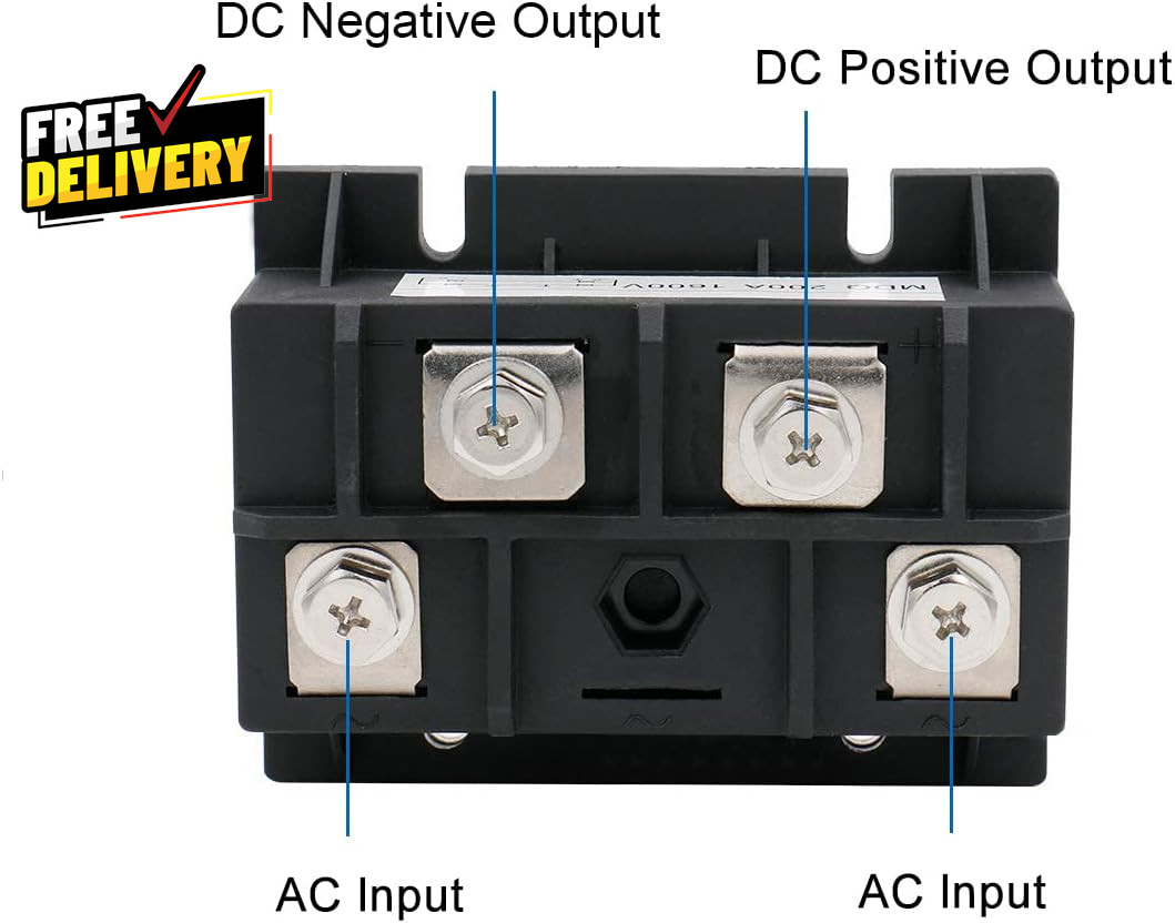 High Power MDQ-200A 200A 1600V Single-Phase Full Wave Bridge Rectifier Module..