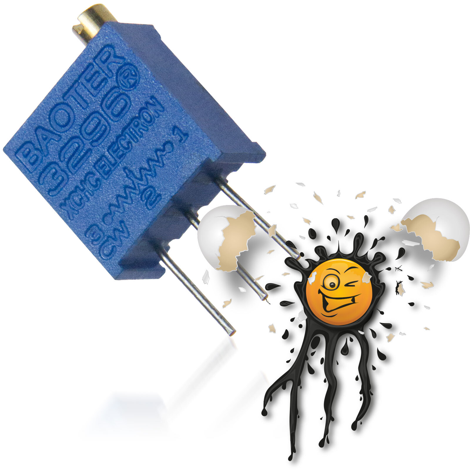 4x Potentiometer 3296 Trim Potentiometer Spindle Trimmer 50Ohm-1MOhm Trimmer Poti