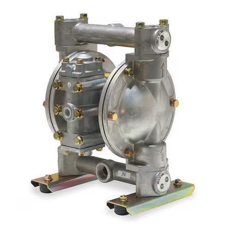 Dayton 3Hjw8 Double Diaphragm Pump, Aluminum, Air Operated, Santoprene, 28 Gpm