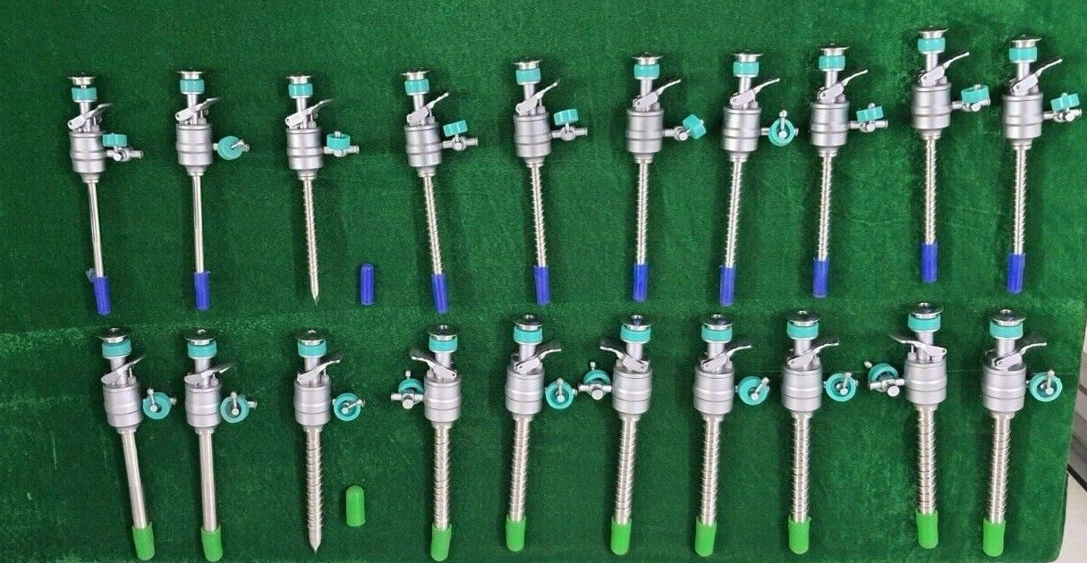20pc Laparoscopic Spiral Trocar Cannula 5mm/10mm Endoscopy Surgical Instruments