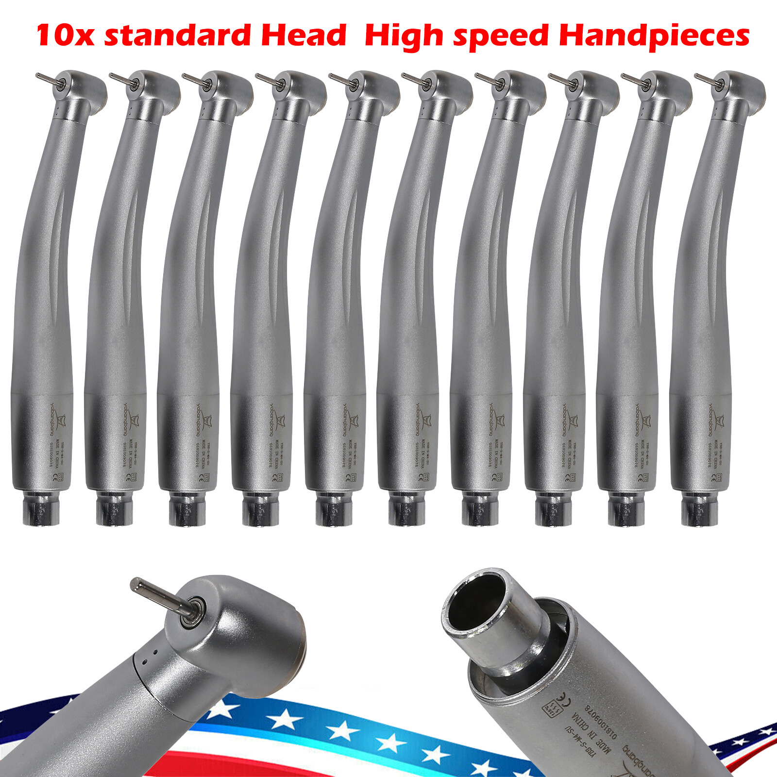 1-10* NSK Style Dental High Speed Handpiece Standard Head /4 H Coupler YBNK4 OR