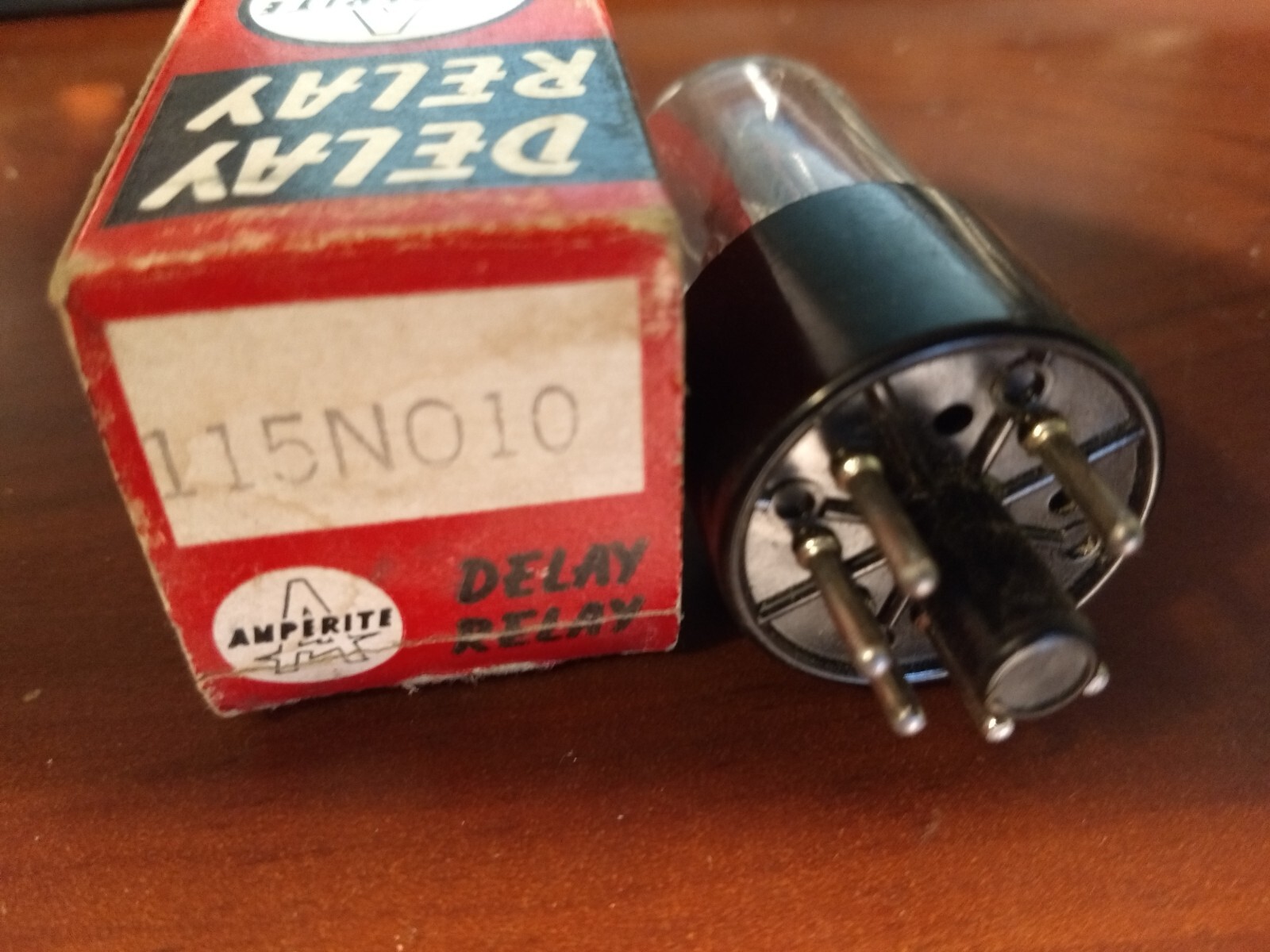 Amperite Time Delay Relay 115N010 Tube 10 Seconds 115 Volts NOS Vintage