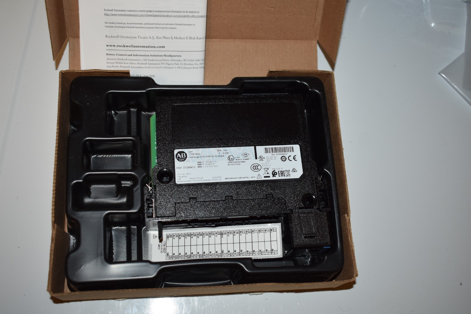 1756-IB32 ALLEN BRADLEY INPUT MODULE SERIES B 2021 NEW SURPLUS