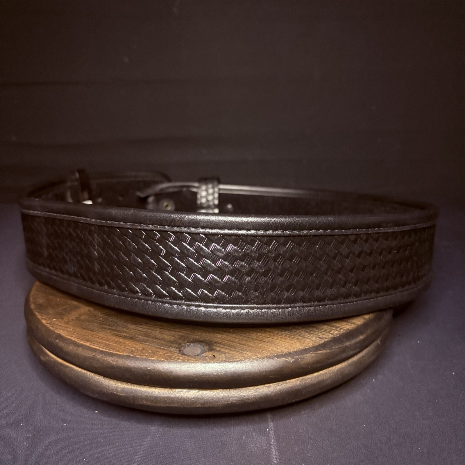 Bianchi Duty Belt Size 34″ AccuMold 7960 w/Keyring Holder Basketweave Leather