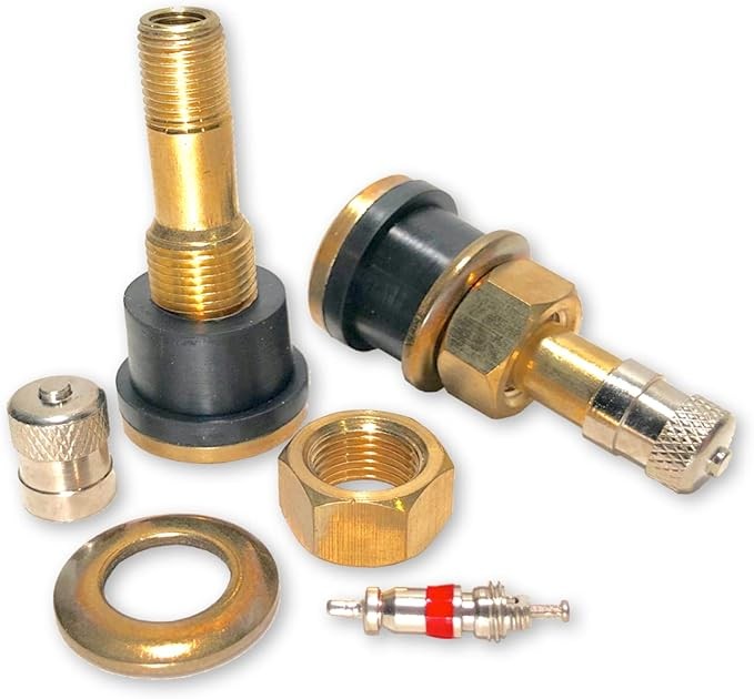 TR501 Brass valve stem for skid steer wheel/rim, truck, trailer – tubeless