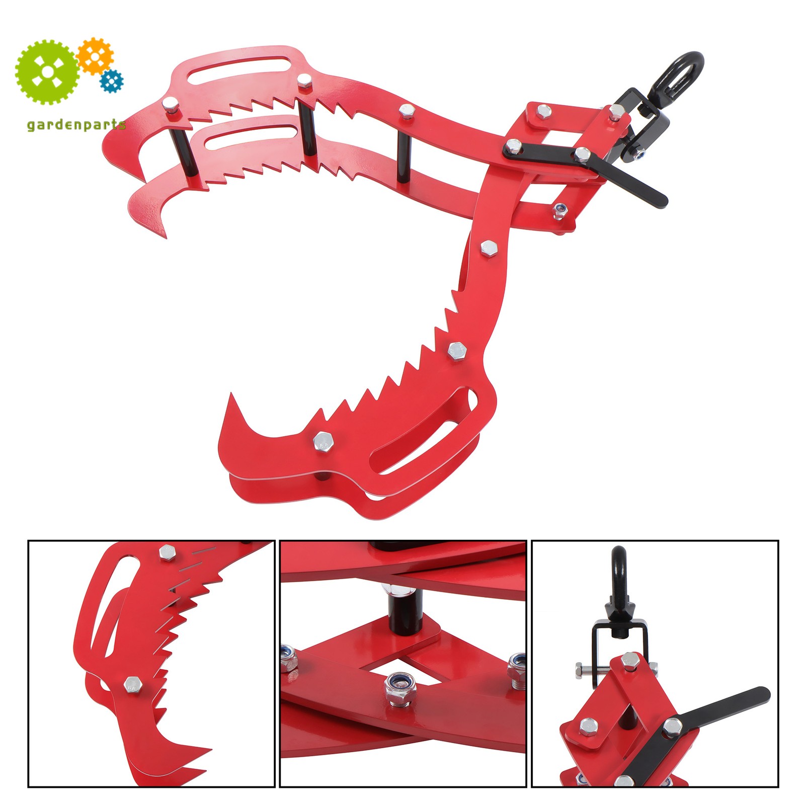 36inch Log Lifting Tongs Log Grapple Hook 4 Claw Fits For Tractor Logging Tongs