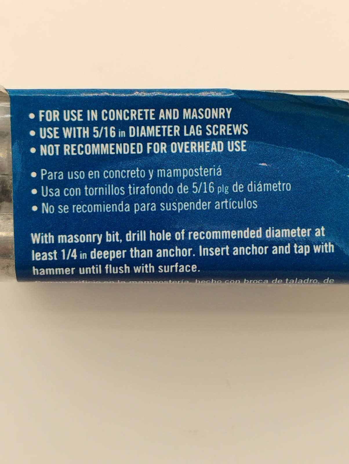 Everbilt Zinc Alloy Masonry Medium Duty 5/16″ X 1-3/4″ Lag Shields 20 PK, New