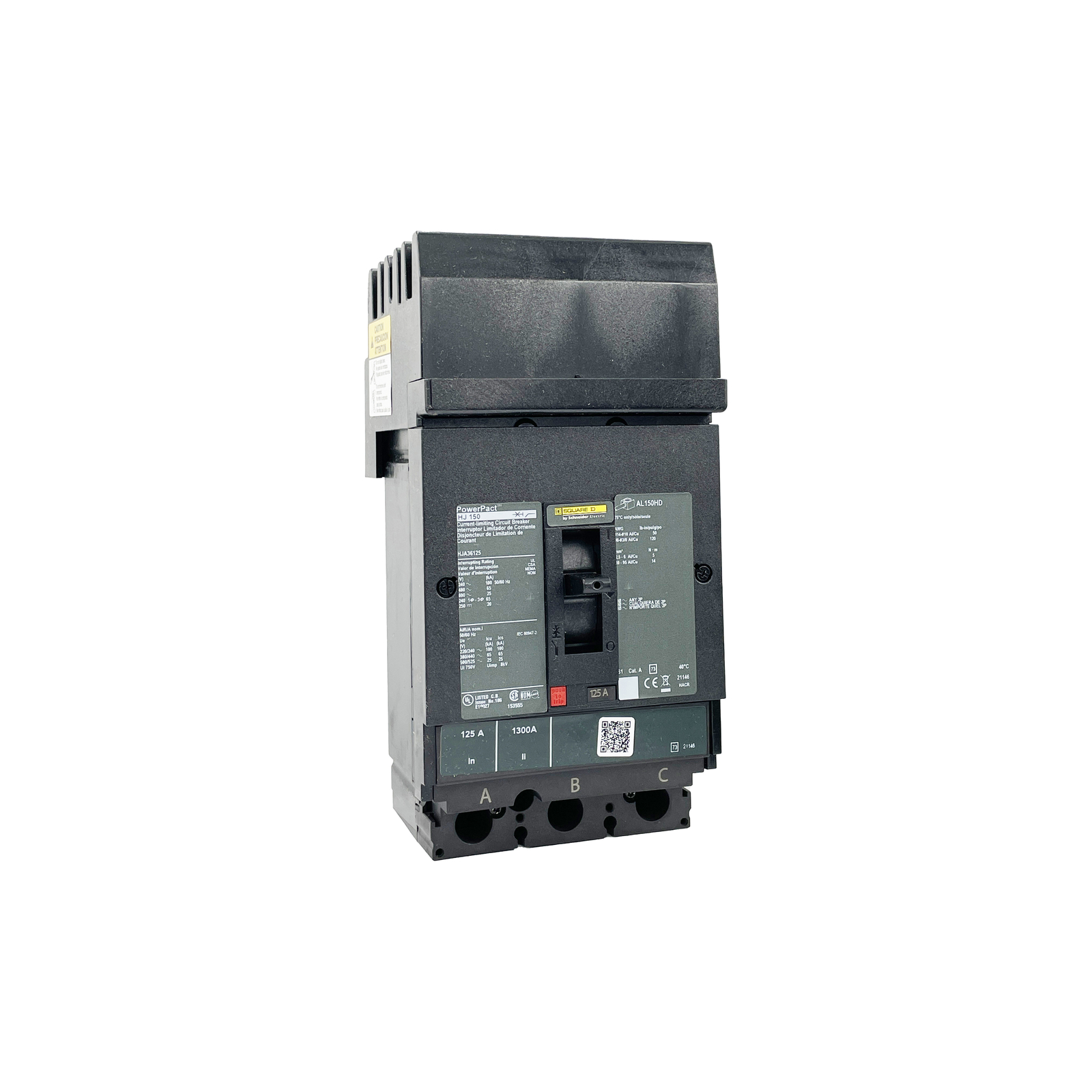 NIB – Square D – HJA36125 – Molded Case Circuit Breaker – 125 A, 3-Phases, 600V