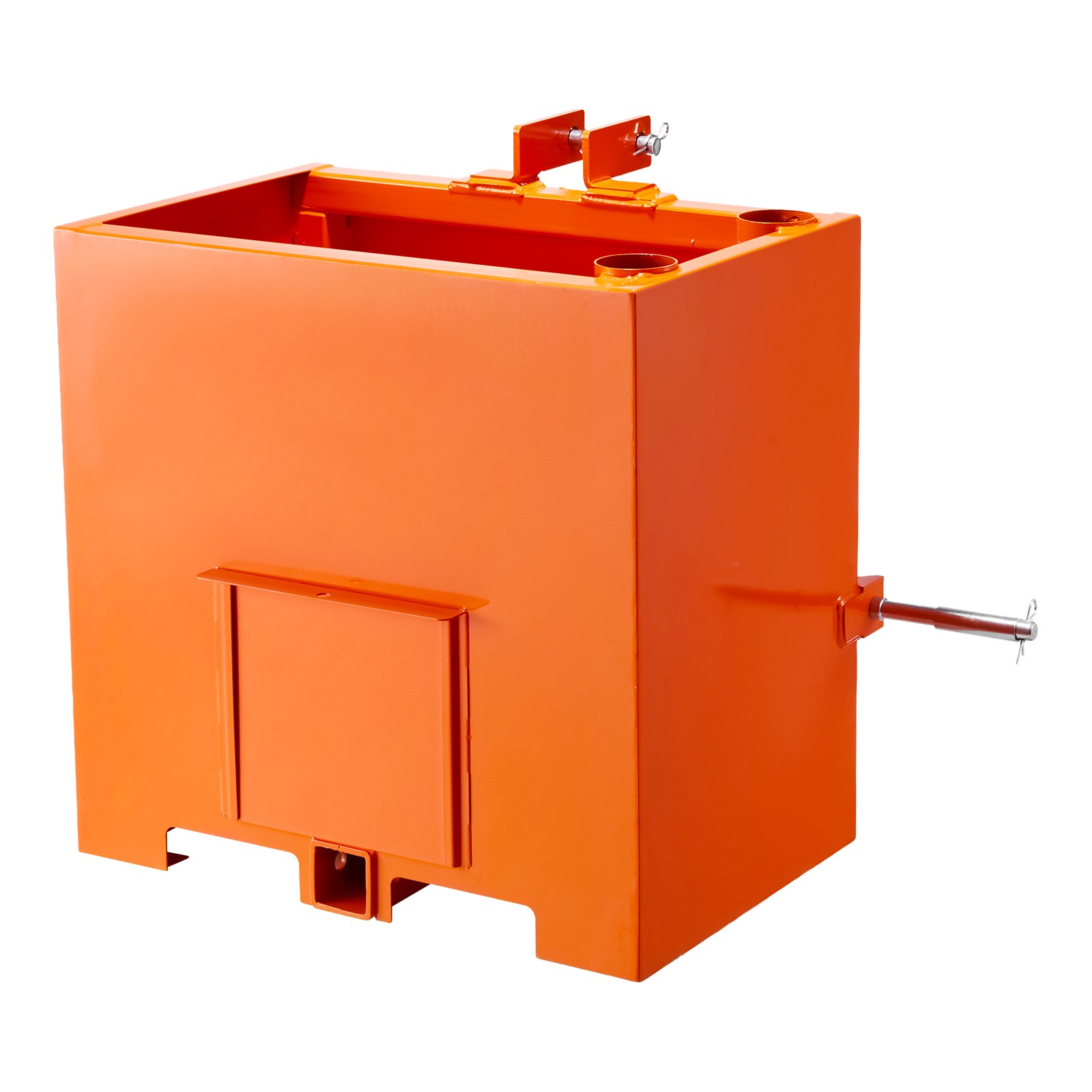 Ballast Box 3 Point Category 1 Tractor 5ft³ Capacity 800lbs Counterweight Orange