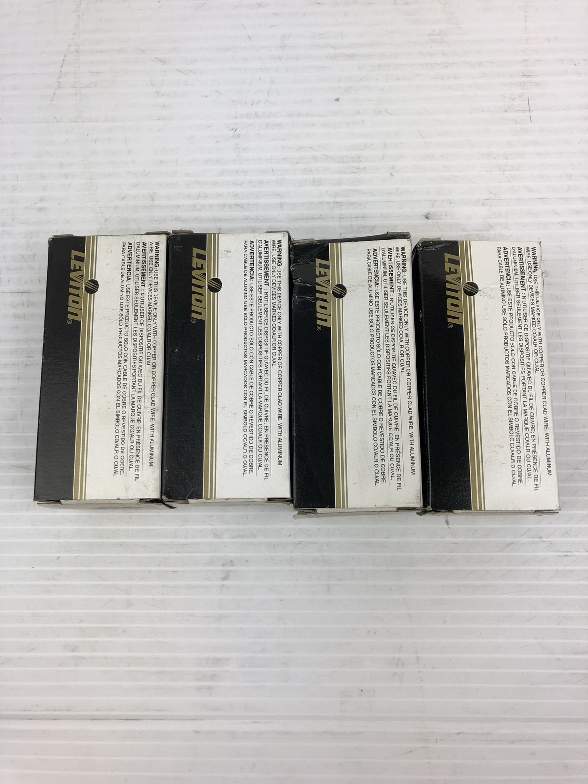 Leviton T5015-I TR Single Receptacle Back & Side Wired 15A 125V Ivory Lot of 4