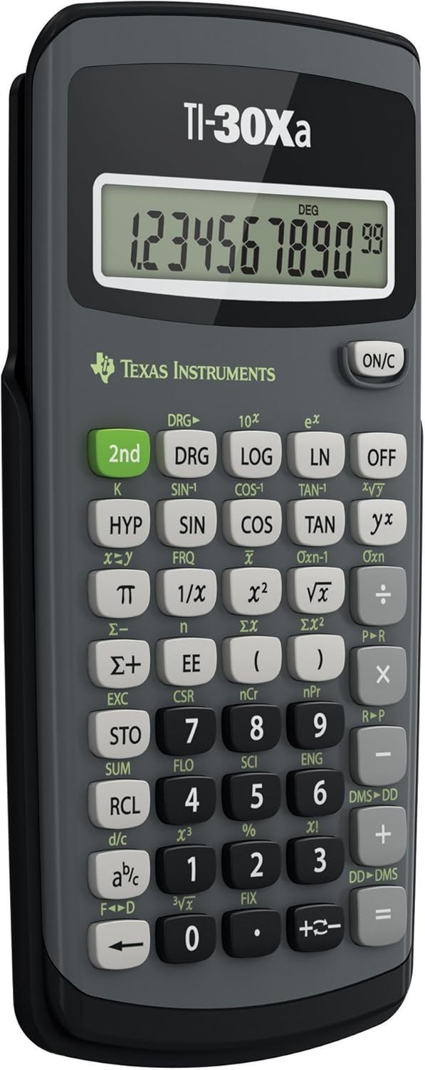 Texas Instruments TI-30Xa Scientific Calculator SAT ACT Approved + Cover