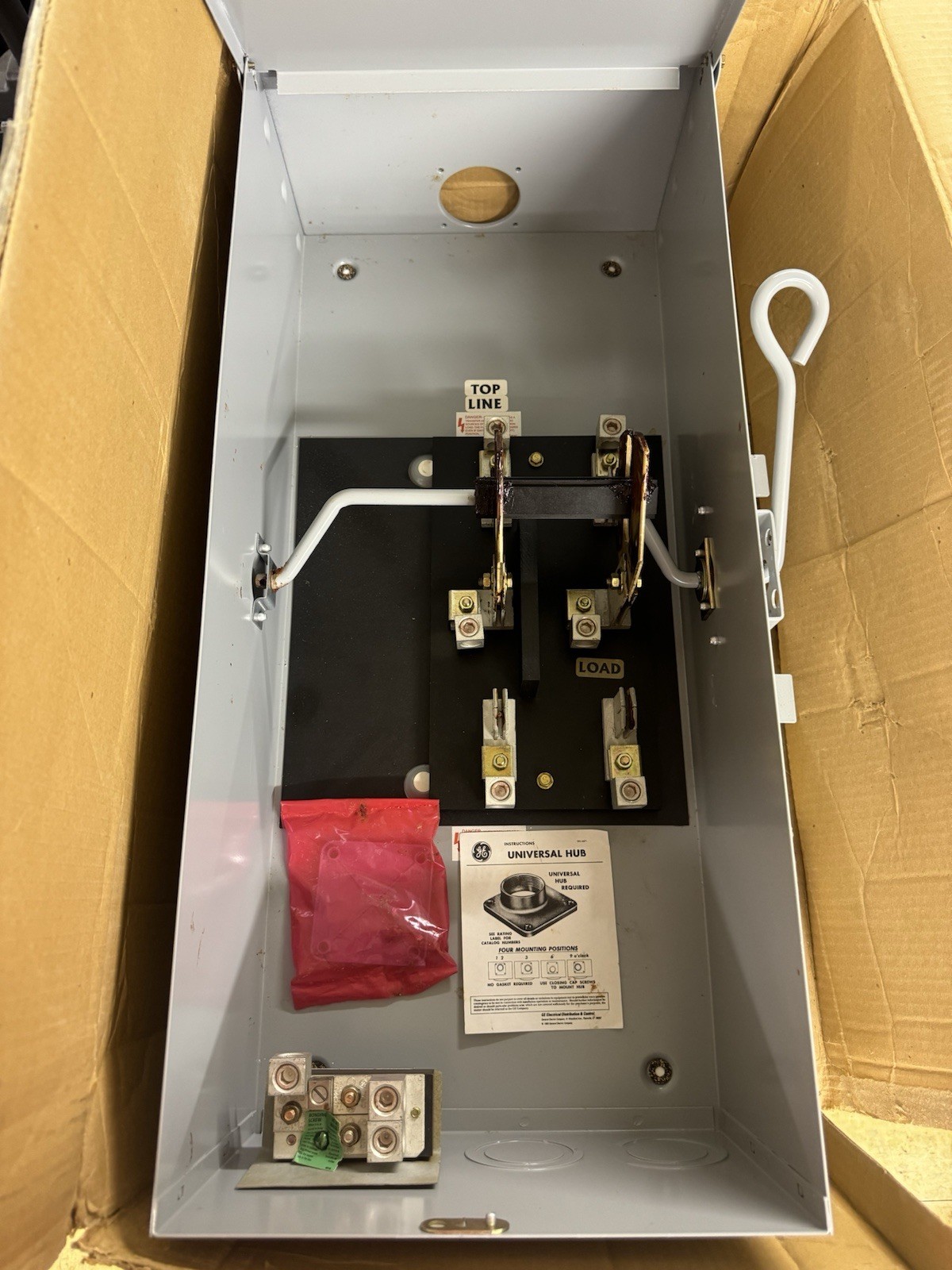 GE TC10324R Double Throw 200 Amp 240V 2 Pole Nema 3R Manual Transfer Switch New