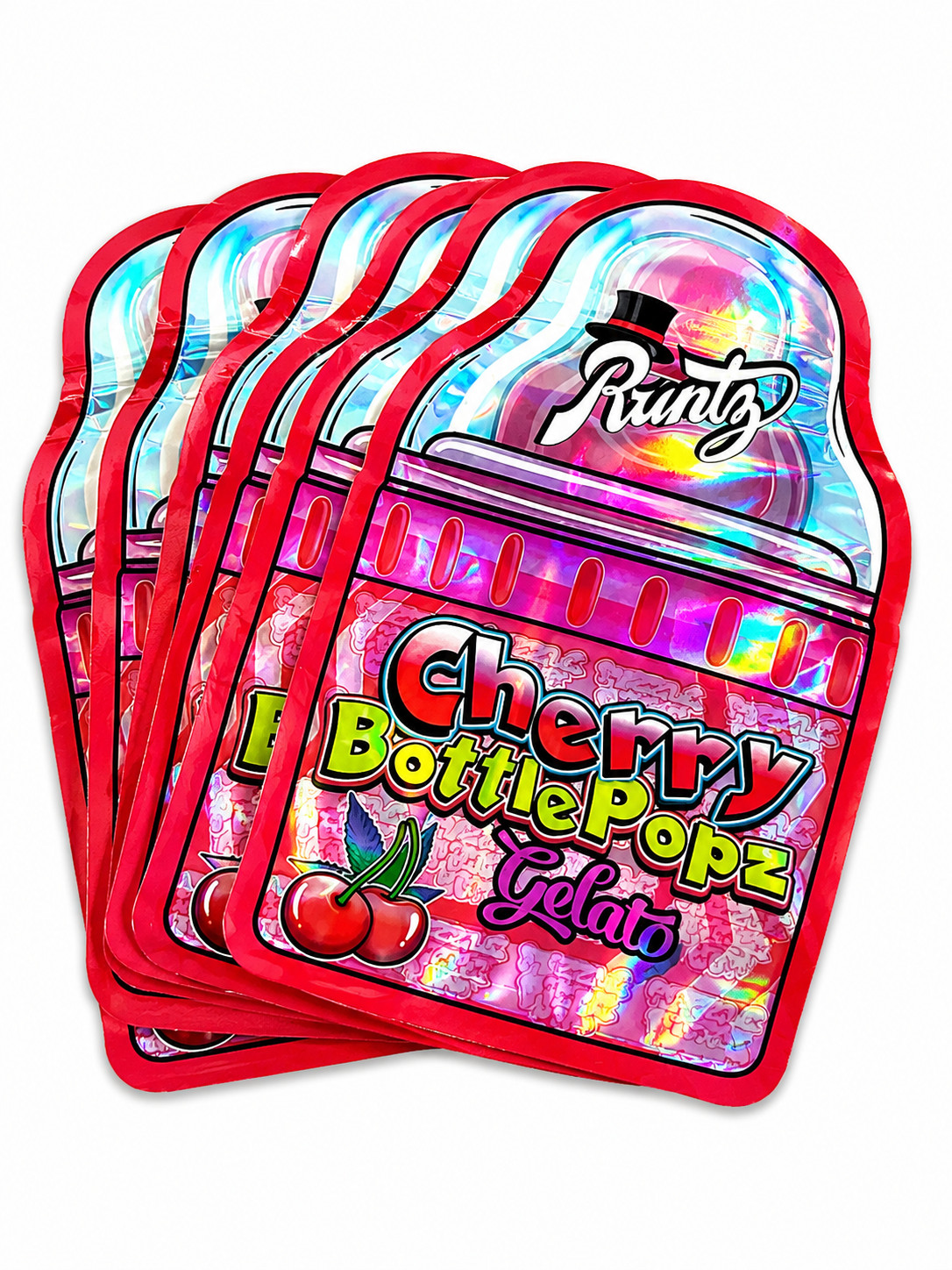 3.5g Smell Proof Mixed Holographic Candy Mylar Bags Resealable Pouches 25-100pcs
