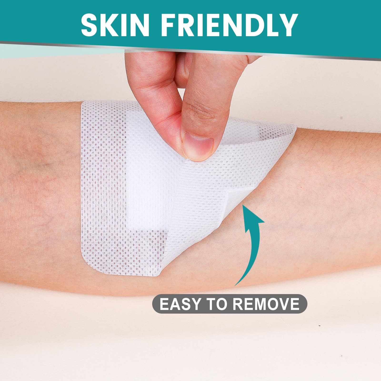 50 Count Island Dressing Bordered Gauze 4″ x 4″, Pads 4» x 4»(50 PCS)