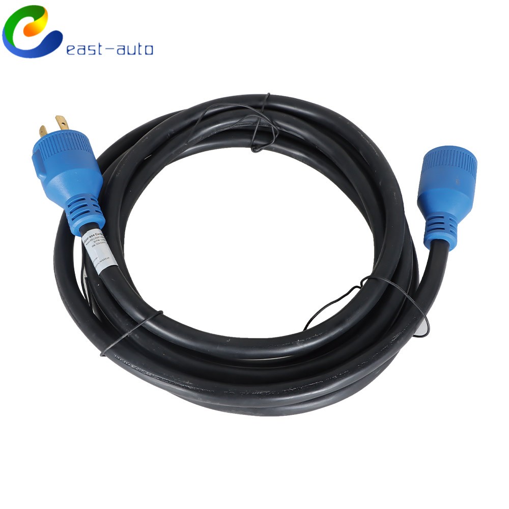 15 Ft 30 Amp 4 Prong Generator Power Cord Inlet Box NEMA L14-30P/L14-30R 125V