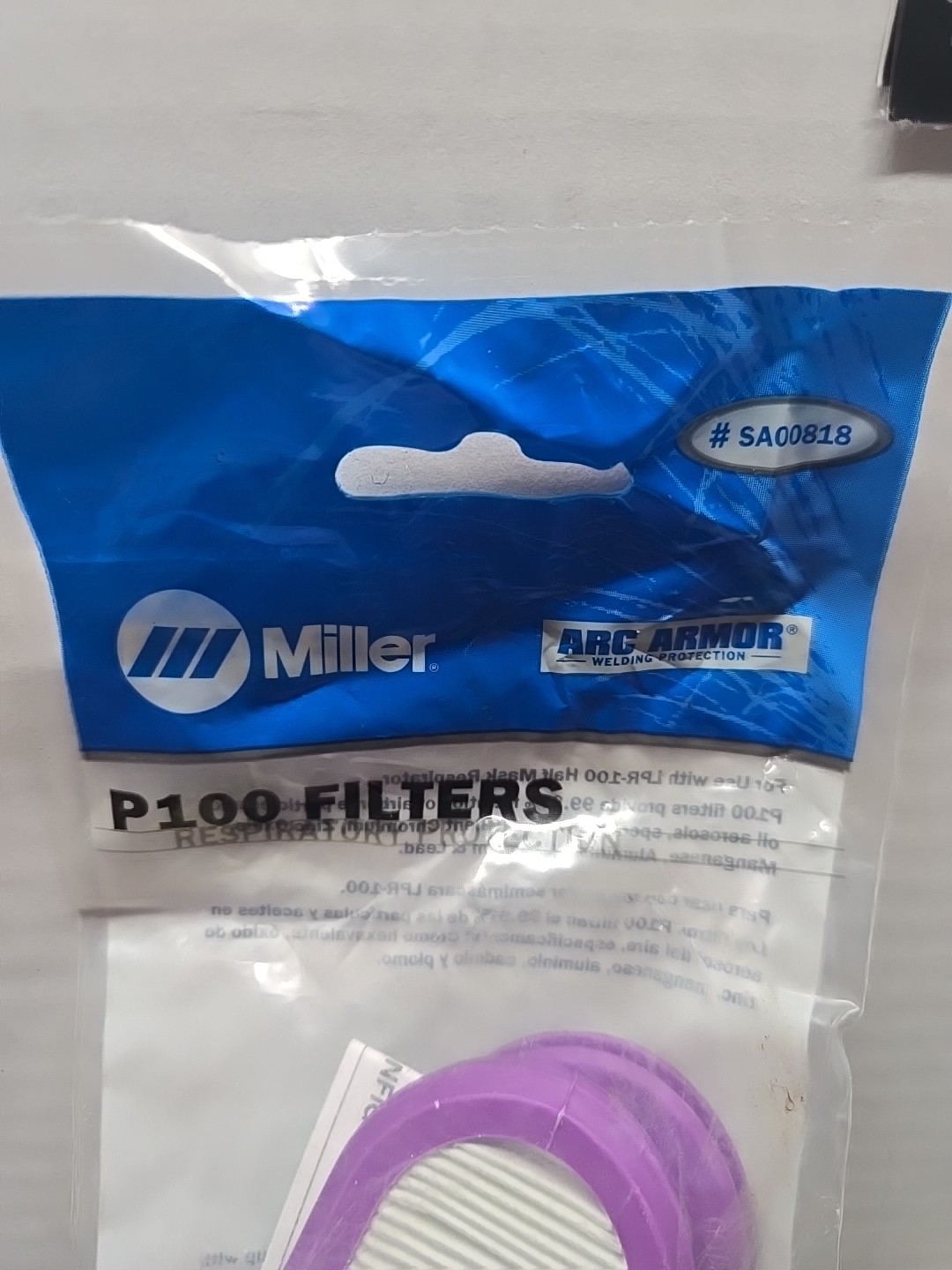 Miller SA00818 Replacement Cartridge P100 Filter Miller Welding Respirator