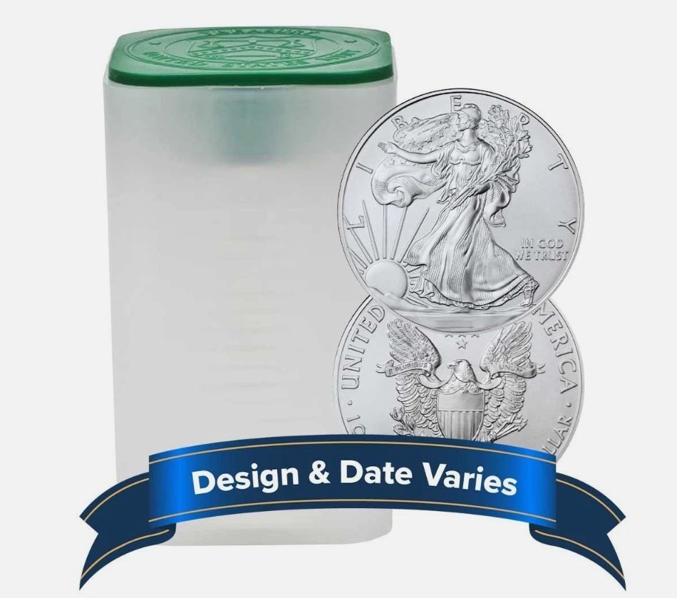 Roll of 20 – $1 American Silver Eagle 1 oz Random Year BU