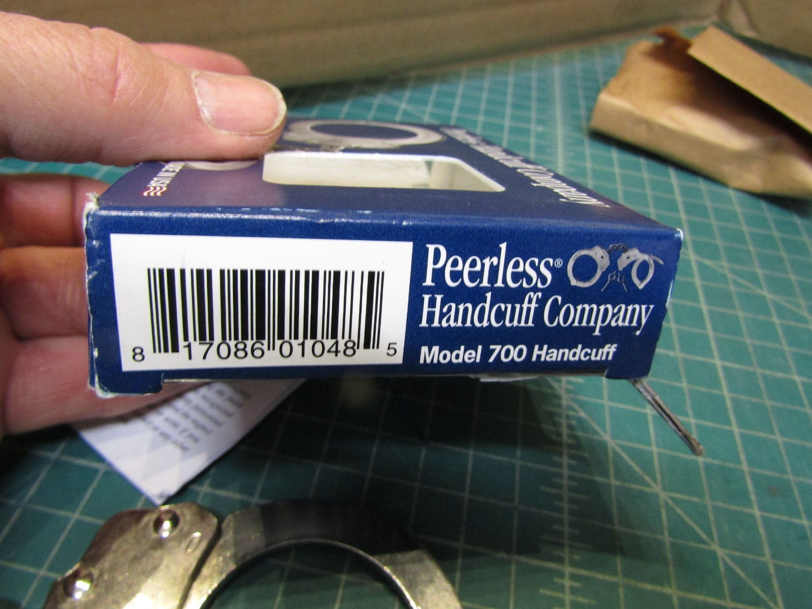 1 set – Peerless Model 700C Standard Nickel Handcuff (PEE4710) Cuffs NEW in Box