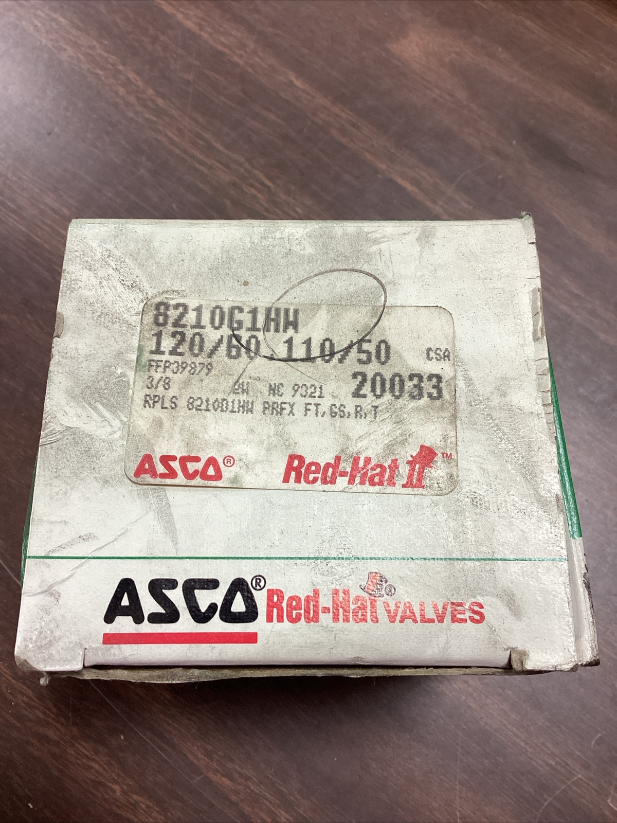 ASCO Red Hat Valves 8210G1HW FFP39879 12060, 100/50 NEW!!