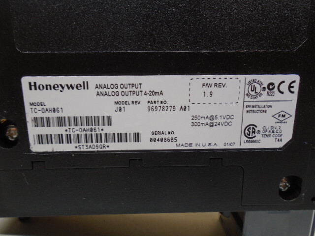 TC-OAH061 frn 1.9 Honeywell Analog Output TC-0AH06I W9