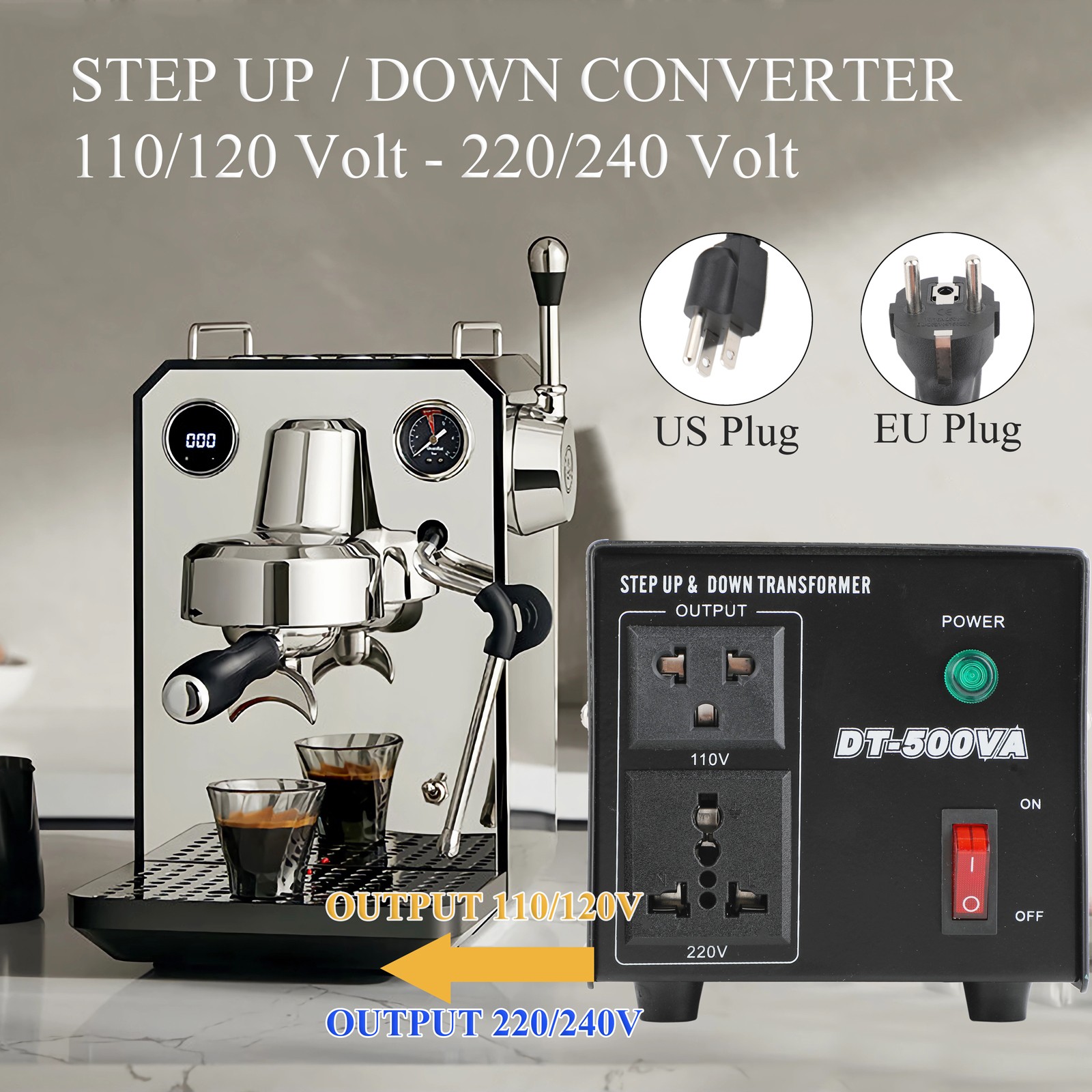 Voltage Transformer AC 110V to 220V OR AC 220V to 110V Step Up & Step Down 500W
