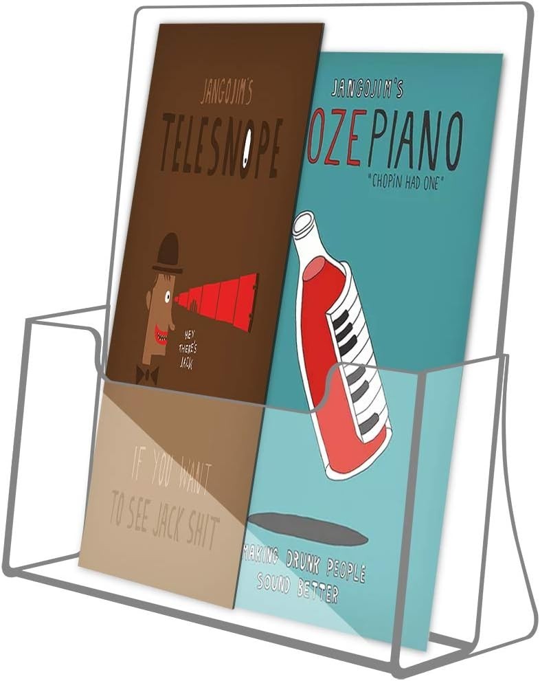 Clear Acrylic Brochure Holder Stand, 8.5×11 – 6 Pack