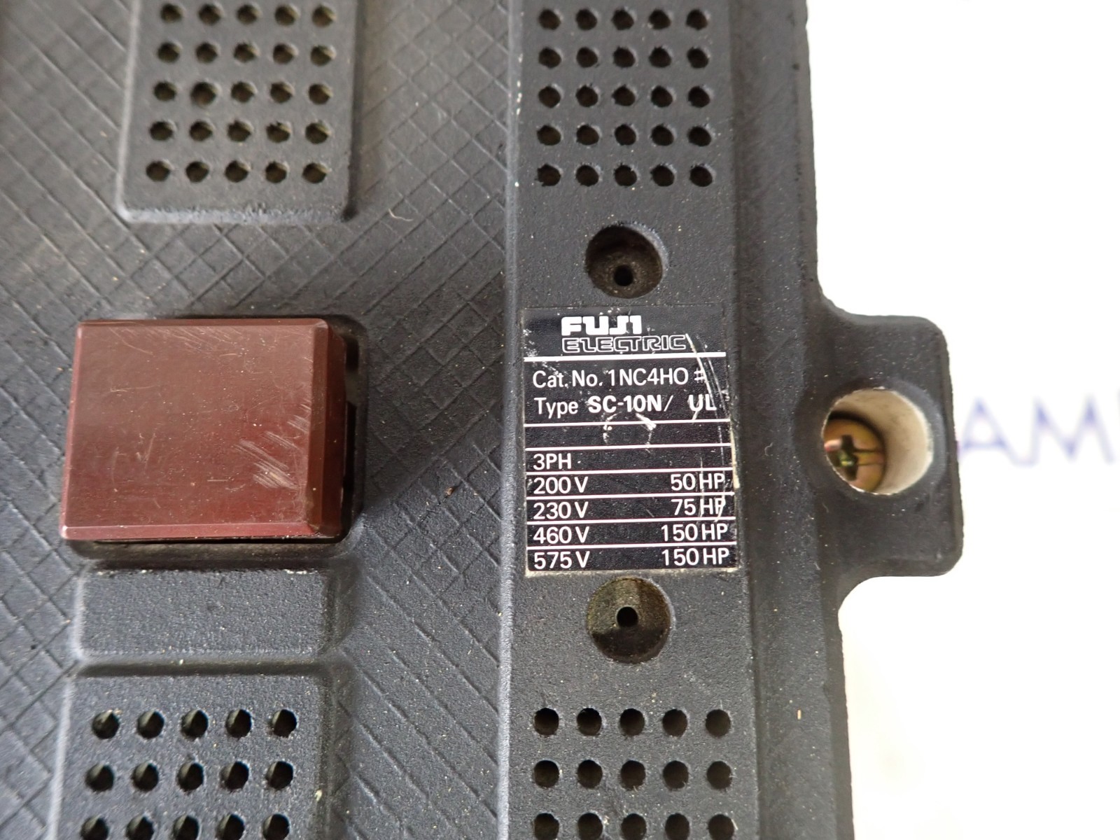 FUJI 3 Phase Contactor SC-10N 150 HP 460 volt 1NC4HO 240V AC or DC Coil CON609