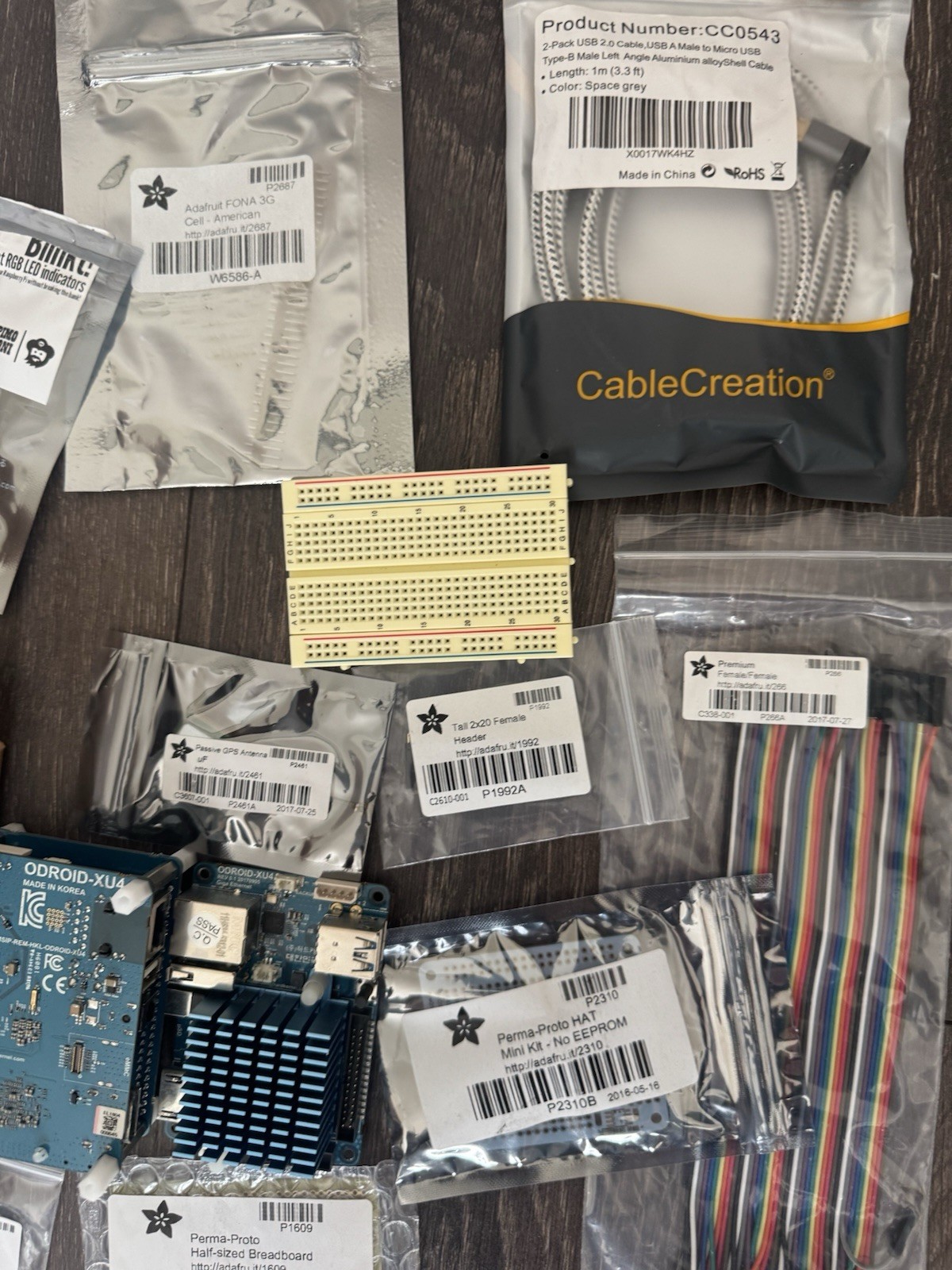 Adafruit Raspberry Pi ODROID XU4 Electronics Maker Developer Lot Bundle GPIO SBC