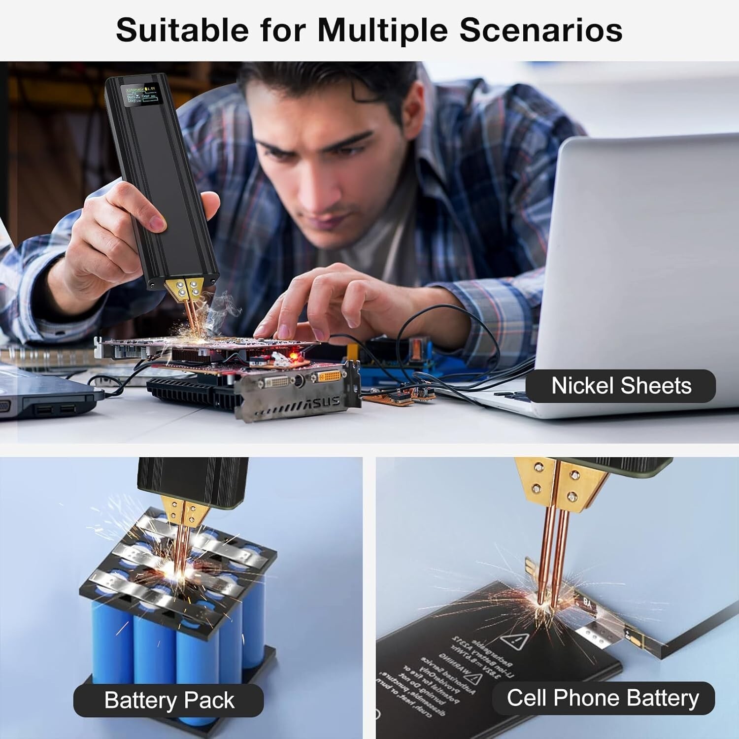 NEW Battery Spot Welder 5000mAh Battery Portable Spot Welder for 18650, 26650