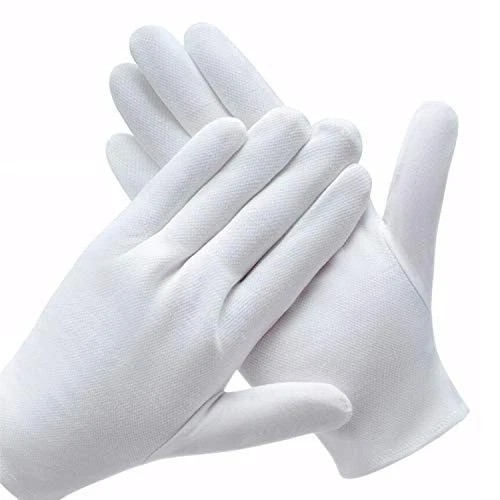 Breathable White Cotton Gloves for Dry Hands – 6 Pairs of Moisturizing Liners