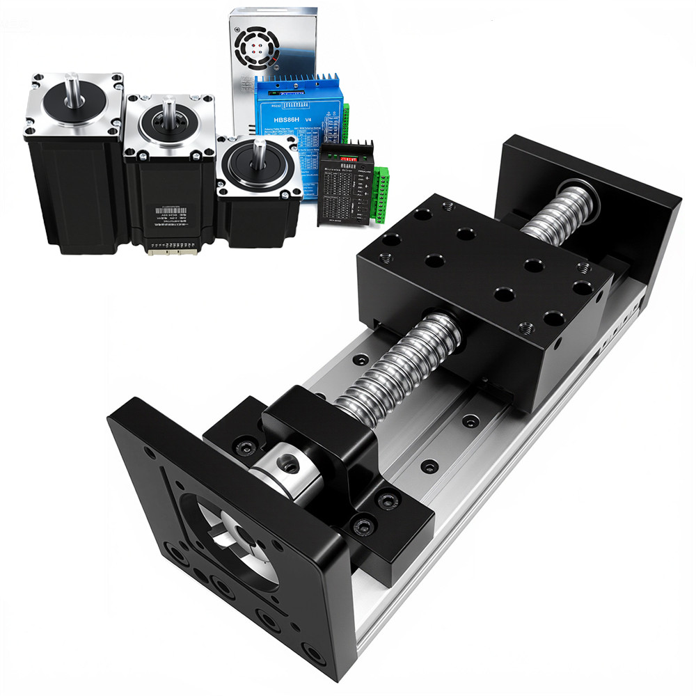 Double Guides Ballscrew Slide Table Linear Stage Module Nema23Motor Drive Kits