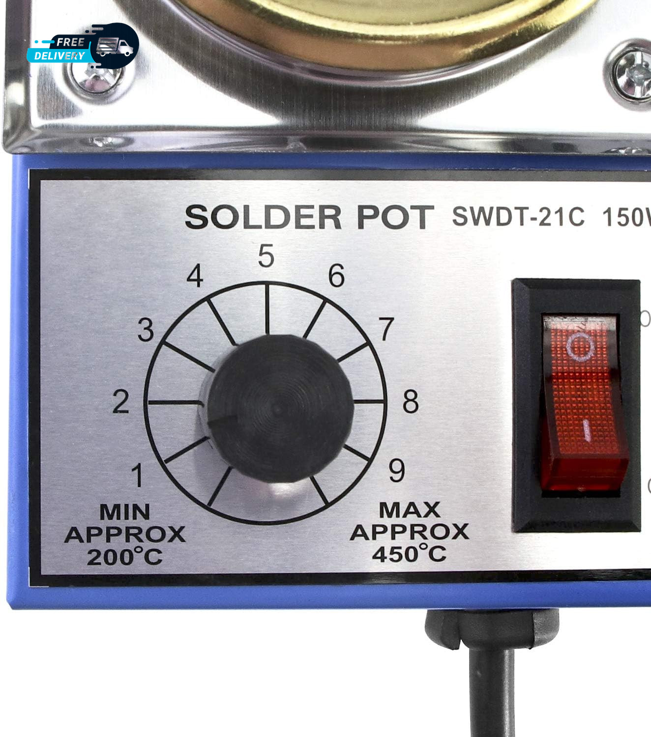 Solder Pot 150W 110V 50Mm Soldering Bath Titanium Plate Capacity 500G 200-450°C