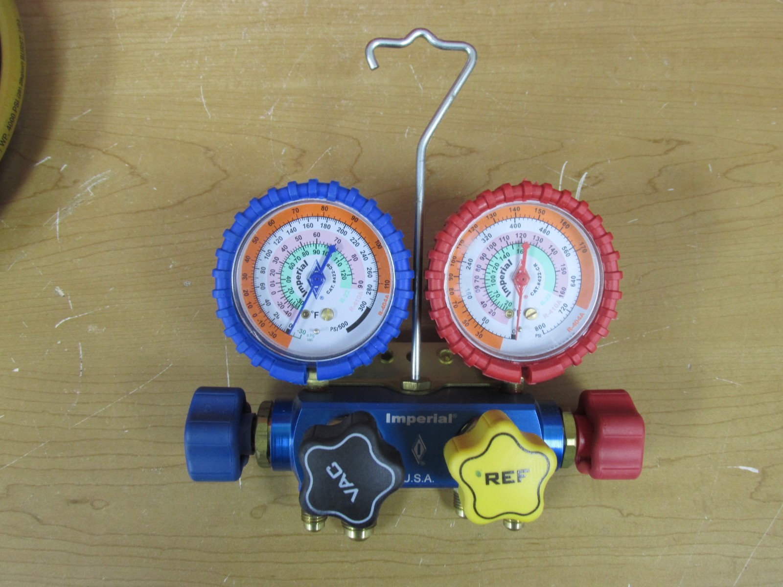 Imperial AC Manifold Gauge Set 4 Valve R22 R404A R410A 422-CR 422-CB Pro Set USA