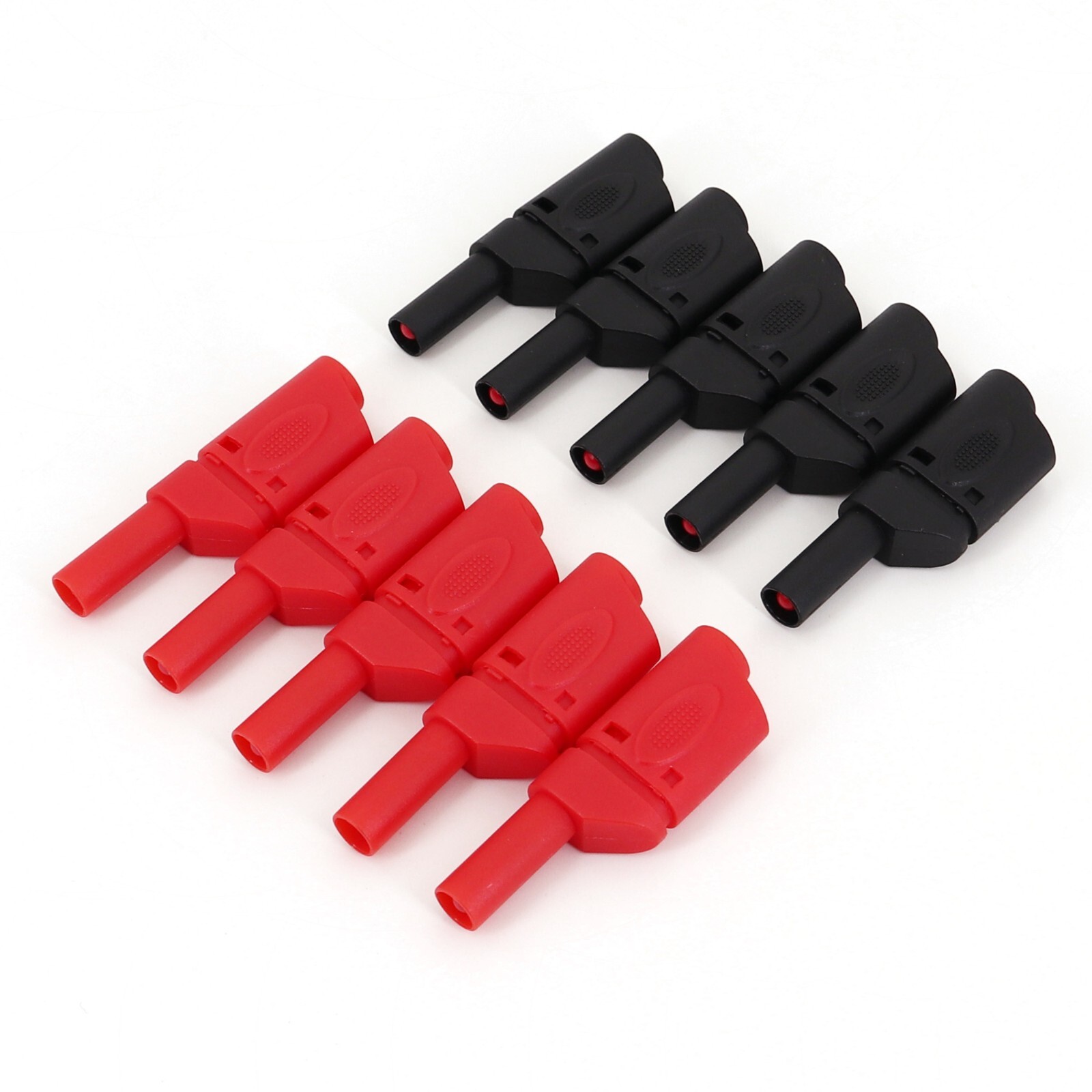 20x Shrouded Fully Insulated Safety 4mm Male Stackable Banana Plug Connector NEW