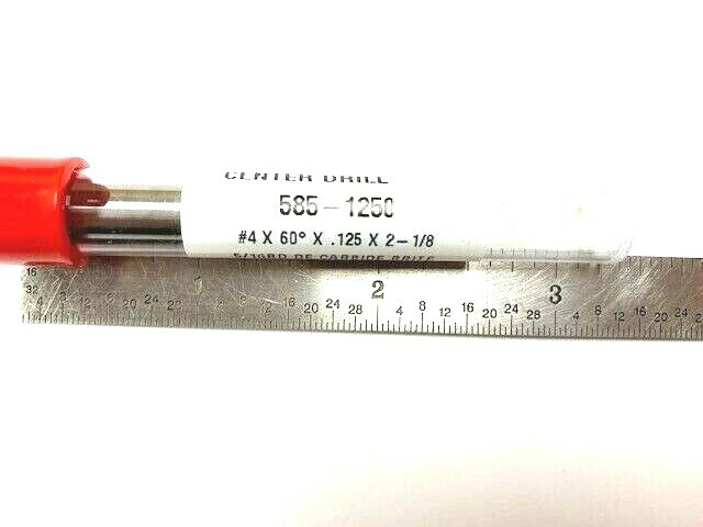 SOLID CARBIDE CENTER DRILL #4 – 60 Degree USA CENTER DRILL HTC 585-1250