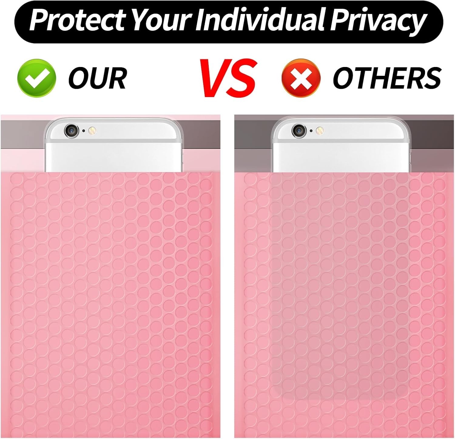 Everyday Use Pink Bubble Mailers 4×8 – 40 Pack Tear-Resistant Shipping Envelopes