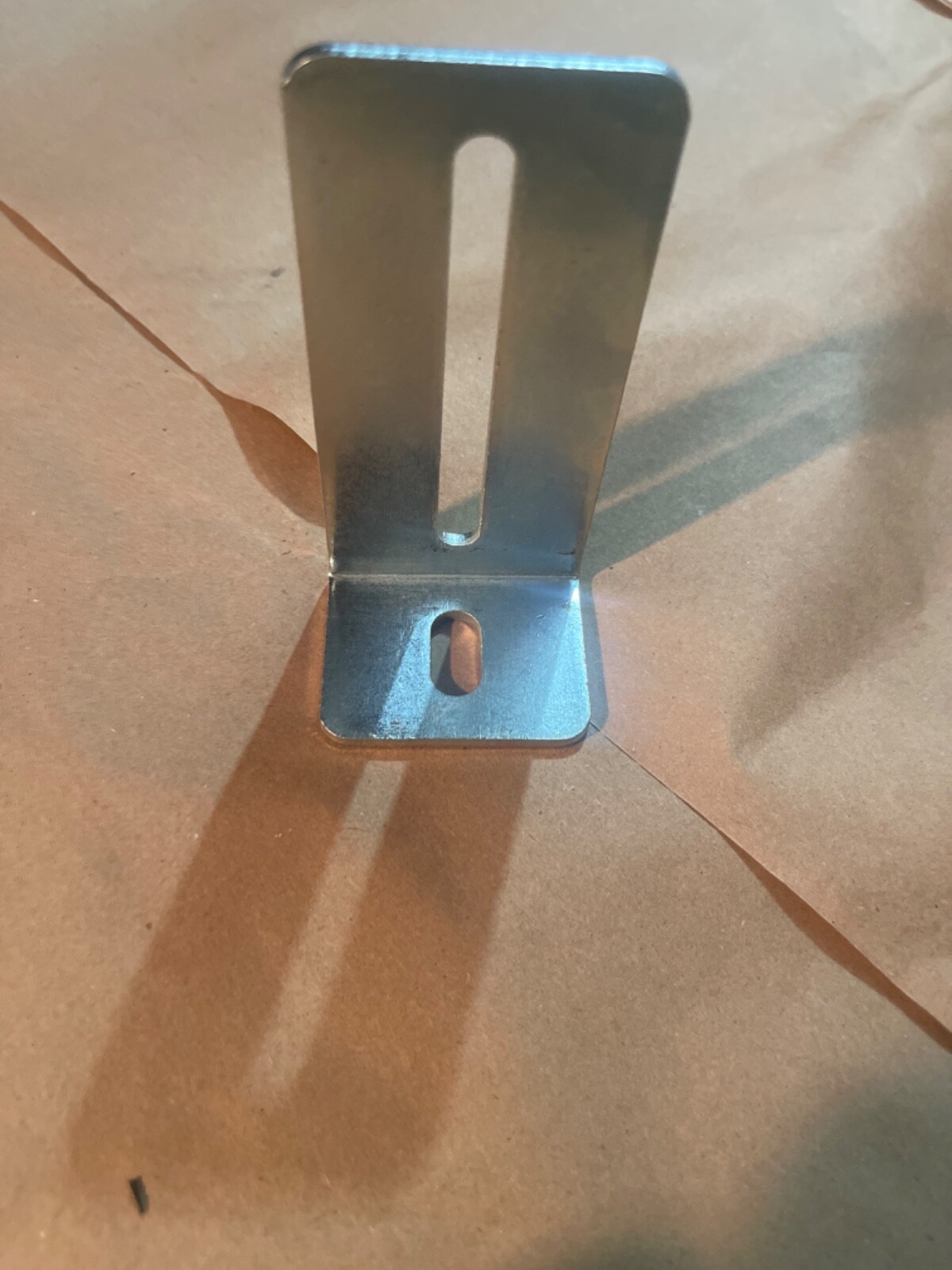 25 pcs B-BRACKET-SMALL ZINC PLATED PART# L bracket 4” – 1 1/2” slotted hole