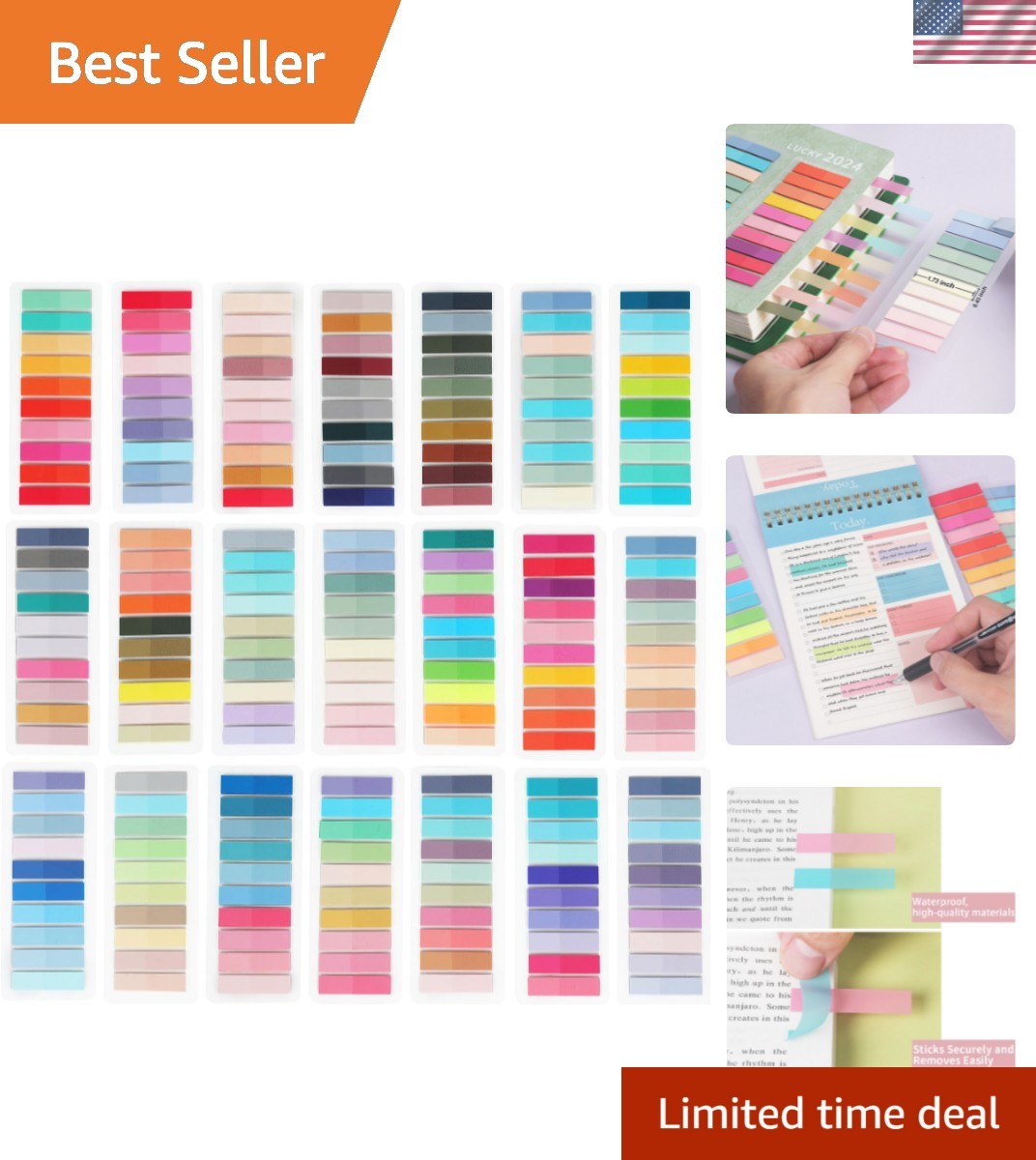 4200 Pcs Book Tabs for Annotating, Sticky Tabs Transparent Small Sticky Notes…
