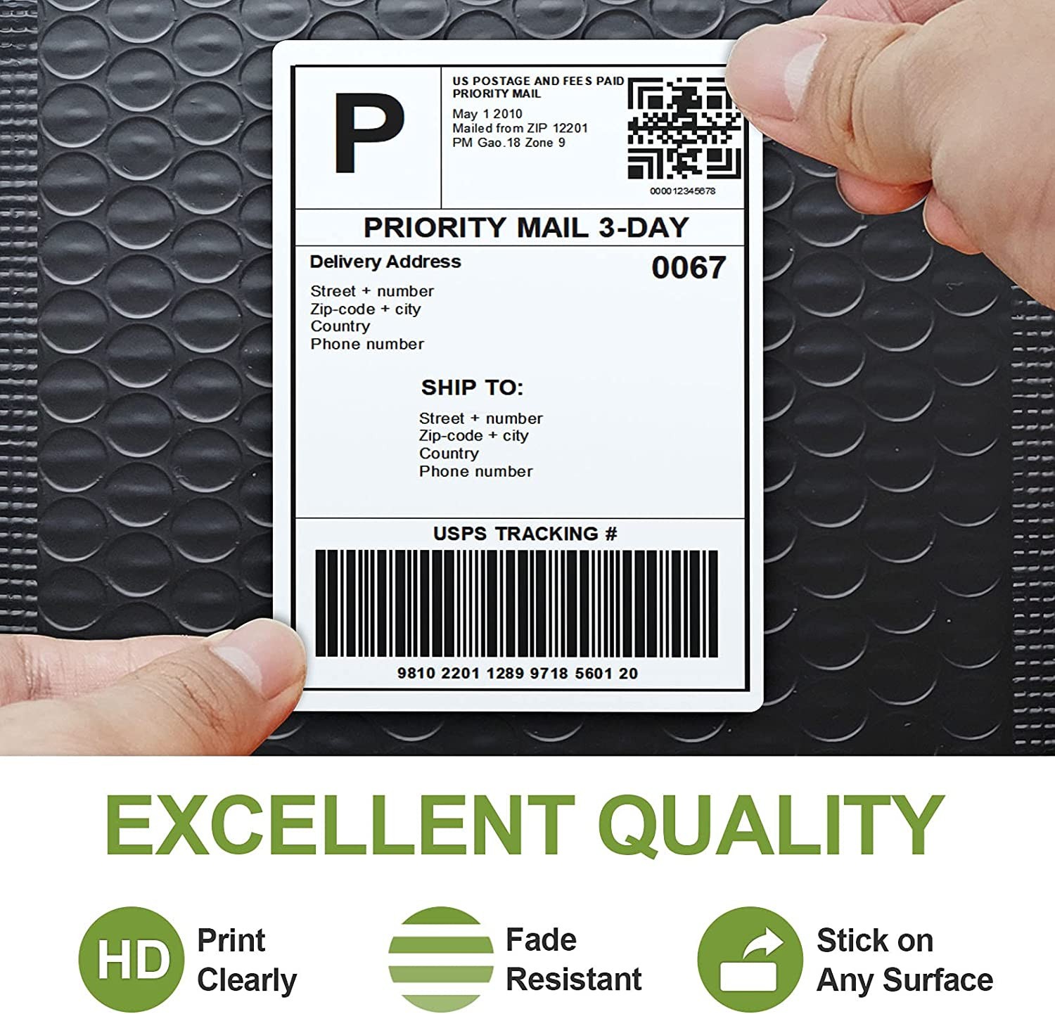 12 Rolls 4×6 Thermal Shipping Labels for DYMO 4XL (1744907) Perforated