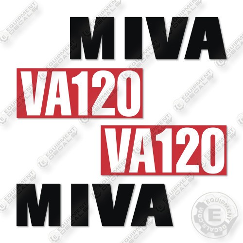 MIVA VA120 Decal Kit Mini Excavator- Aftermarket Kit